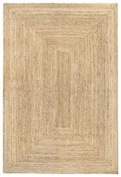 HAMID - Tapis Jute Naturel, Alhambra Tapis en Jute Couleur Naturelle, Tapis 100% Fibre de Jute, Tressé à la Main, Tapis pour Salon, Salle à Manger, Chambre, Couloirs, Couleur Naturelle (220x360cm)