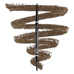 NYX Professional Makeup Lápiz de cejas perfectas Micro Brow Pencil, Dos lados: cepillo espiral y lápiz de cejas automático, Fórmula vegana, Tono: Ash Brown