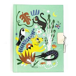 Avenue Mandarine CO204C - Diario segreto 240 pagine rigate 11x14 cm con lucchetto, giungla