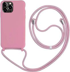Silicone Mobile Phone Chain Case for iPhone 13 Pro Max, Adjustable Necklace Mobile Phone Case