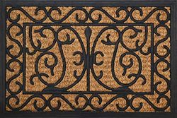 ID Mat Doormat, Natural coconut fibres on rubber frame, Beige, 40 x 60 cm