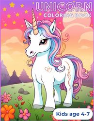 K BRAND STUDIOS Cute and Easy Unicorn Coloring Book for Young Kids, Gift for Kids Ages 4-7, 102 pages