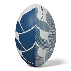 Canterbury Ballon de Rugby Unisexe Thrillseeker Play, Blanc/Bleu, 4