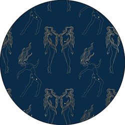 Bonateks, Round Digital Printed Mouse Pad, Non-Slip Base, for Office and Home, Diameter:22cm