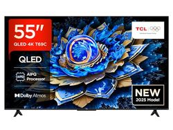 TCL 55T69C 55” QLED 4K HDR, Google TV, Smart TV (Dolby Vision & Atmos, Game Master, Motion clarity, compatibile con Google Assistant & Alexa)