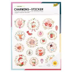 folia 18216 - Charmante stickers, Christmas III, 61 stickers, in verschillende motieven, eenvoudig van de folie te verwijderen