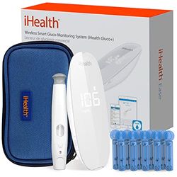 iHealth Smart Wireless Gluco Monitoring with 10 Test Strips, 10 Lancets and Lancing Pen
