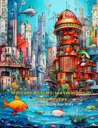 Maritime All-Stars: Sea creatures in human duties: Coloring Book for Kids