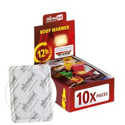 THERMOPAD ryggvärmare - ORIGINALET: 10x värmeplåster för ryggen I 12 timmars värme I Färdiga värmekuddar, lämpliga som nackvärmare, axelvärmare och njurvärmare