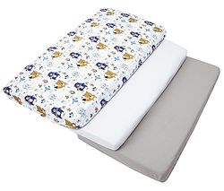 Medi Partners 3pcs. Hoeslaken voor een Babybedje 60x120 cm 100% Katoenen babybeddengoed kindermatras slaapzak