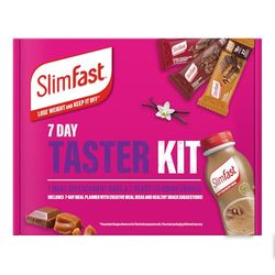 SlimFast 7-Day Taster Kit – 7 Meal Replacement Bars & 7 Ready-to-Drink Shakes, High Protein, High Fibre, 27 Vitamins & Minerals, 7-Day Meal Planner, Low-Calorie Snacks for Weight Management