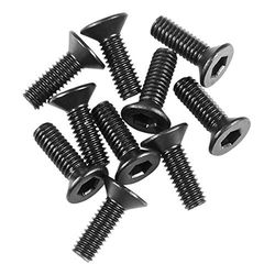 M2,6 x 8 mm binnenzeskant platte kop zwart (10)