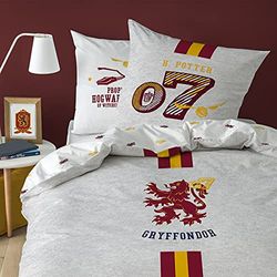 CTI Harry Potter påslakan 140 c200 cm + kuddfodral 63 x 63 cm 100 % bomull Team G grå