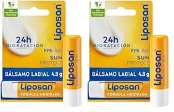 Liposan Sun Protect FPS 50 (1 x 4,8 g), cacao de labios con 24 horas de hidratación, bálsamo labial con protección solar, bálsamo hidratante para unos labios suaves (Paquete de 2)