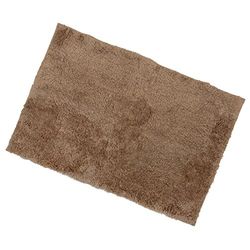 Mocha Soft Tufted Microfibre Bathroom Shower Bath Mat Rug Non-Slip Back 40x60cm