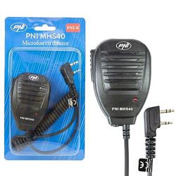 Mikrofon med högtalare PNI MHS40 med 2 stift typ PNI, kompatibel med PMR Radio, VHF/UHF