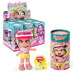 KOOKYLOOS Sunday Funday Verzamelpop verrassingspop met modieuze accessoires, schoenen, kleding en speelgoed met 3 grappige uitdrukkingen, inclusief 6 poppen uit de Sunday Funday-serie (Box B)