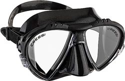 Cressi Matrix Mask - Máscara de mergulho e snorkeling, adulto unissexo, preto/preto, tamanho único