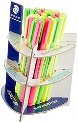 STAEDTLER 362 CA30. Rotuladores fluorescentes Triplus Textsurfer. Contenedor con 30 marcadores de colores variados