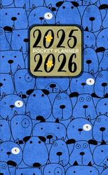 Pocket Planner 2025-2026: Compact 2-Year Monthly Calendar for Dog Lovers, 24-Month Agenda with Inspiring Quotes and Holiday Dates for Easy Organization.