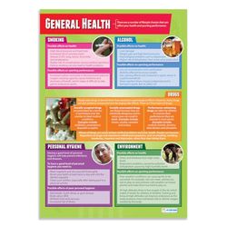 General Health | PE affischer | laminerat glansigt papper som mäter 850 mm x 594 mm (A1) | Fysisk utbildningsplan för klassrummet | utbildningstabell av Daydream Education