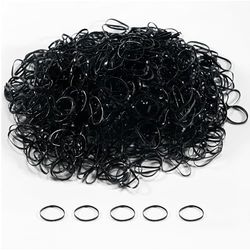 Vonsera 1500 Pièces Mini Elastique Cheveux, Petit Elastique Cheveux Fille Bebe, élastique Cheveux Caoutchouc Noir pour les Cheveux des Enfants, Petites Dreadlocks, Coiffure de Mariage