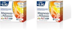 Magnesio Potassio Act Zero, Integratore Alimentare al Gusto Agrumi SENZA ZUCCHERI, a base di Magnesio, Potassio e Vitamina C - Confezione da 28 bustine