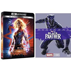 Captain Marvel Ultra-HD 4K (2 Blu-Ray) & Black Panther Marvel Studios