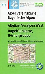 Allgäuer Voralpen West, Nagelfluhkette, Hörnergruppe 1:25 000: Wegmarkierung, Ski- und Schneeschuhrouten: BY 1