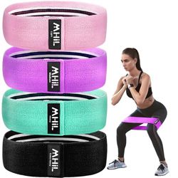 MhIL 5 motståndsband för träning kvinnor – stövelband för kvinnor och män med träningsguide, bästa träningsband, träningsband för träning och ben rumpa glute – gym fitnessband set för hem