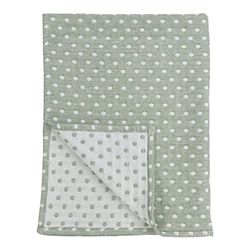 Meyco Couverture pour bébé à Pois Vert forêt 100 x 150 cm