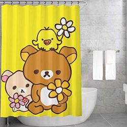 Bonamaison Shower Curtain, Polyester, Multicolor, 150x200 cm