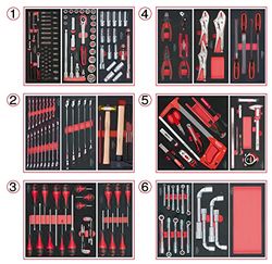 KS Tools 714.0202 - Lote de herramientas, 6 cajones con un total de 202 piezas