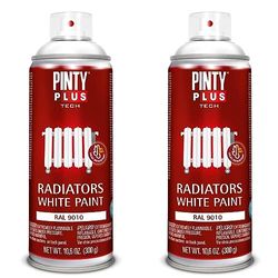 PINTYPLUS tech - Pintura en Spray para Radiadores520cc, Blanco (Paquete de 2)