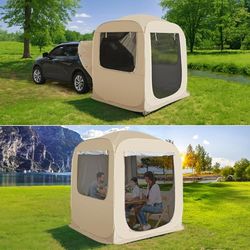 Alvantor Pop Up Screen House, 4 in 1 Outdoor Camping Tent,6'x6'Screen Room with Mosquito Netting &Waterproof PVC, SUV Tent with Carry Bag, Instant UV Resistant Sun Shelter for Garden, Patio, Backyard