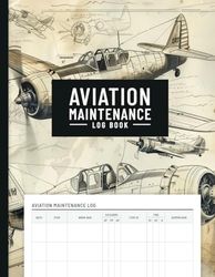 Aviation Maintenance Log Book: Aircraft Mechanic and Technician's Log for Helicopter and Airplane Repairs