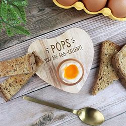 eBuyGB Heart Shaped Cup You are Egg-cellent Breakfast Board, Rubberwood