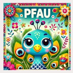 Pfau Malbuch: 50 prächtige Illustrationen des farbenfrohen Vogels: Für Kinder und Erwachsene zum Ausmalen und Entspannen
