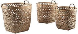 Fill Serengeti Set 3 Piezas cestas, Small, Bamboo Natural