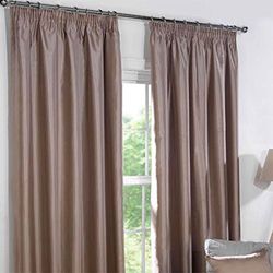 Rapport Blackout Eyelet Curtains, Taupe, 46x54 inches