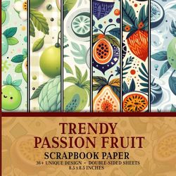 Trendy Passion Fruit Scrapbook Paper