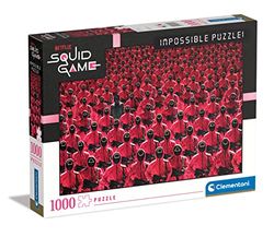 Clementoni 39695 Squid Game Impossible Game-1000 Made in Italy, 1000 delen, tv-serie, Netflix, puzzelfilm, plezier voor volwassenen,Meerkleurig