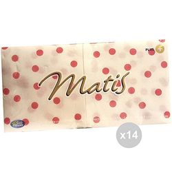 Matis Set di 14 tovaglioli 33 x 33 decorati a pois 2 VELI x100 accessorio per la tavola, multicolore, unico