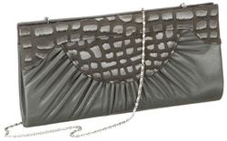 Buffalo 601081 Pu Black 01 - Pochette da Donna, 30 x 3 x 15 cm (Larghezza x Altezza x profondità), Grigio Grey01, Einheitsgröße