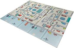 Babify Speeltapijt voor baby's, dikte 1,5 cm, opvouwbaar, antislip, omkeerbaar, waterdicht, draagbaar, 176 x 195 x 1,5 cm