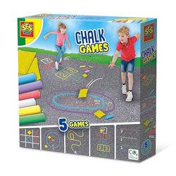 SES Creative 02207 Krijt Spellen-5 in 1