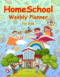 HomeSchool weekly planner for kids: Record weekly goals and results,Can be used to record all lesson plans,Clearly organized, suitable for children ... can help plan with their children