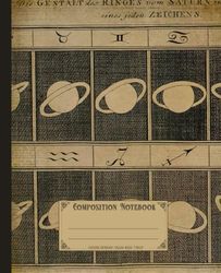 Composition Notebook, Celestial astrology: Cosmic heavens & universe. Vintage space cosmology cover. Aesthetic journal for school or college.