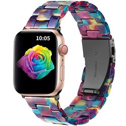 Lysun Cinturino in resina compatibile con Apple Watch Band 42mm 44mm 45mm cinturino in resina leggera per iWatch Series 7 6 5 4 3 2 1 SE, porpora, 42/44/45 mm