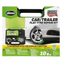 Slime 50158 Flat Tyre Repair Kit, Smart Repair Ultra, All-In-One Solution, Repairs and Inflates, Car/Trailer, 10 Min Fix